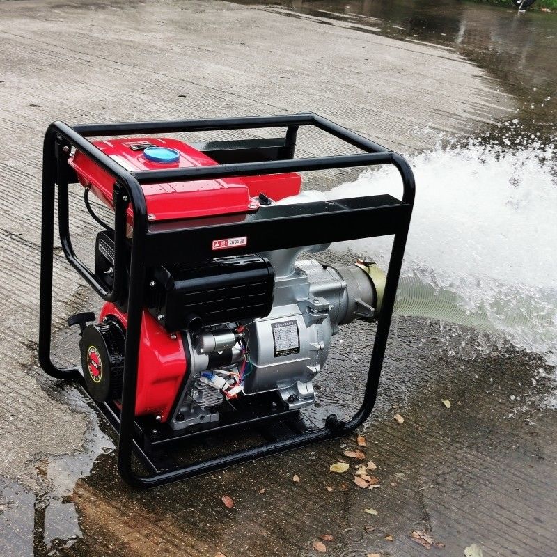 5 HP Pompa Diesel Portable 4 Inch 6 Inch Pertanian Irigasi Pompa Air Seluler Untuk Pertanian